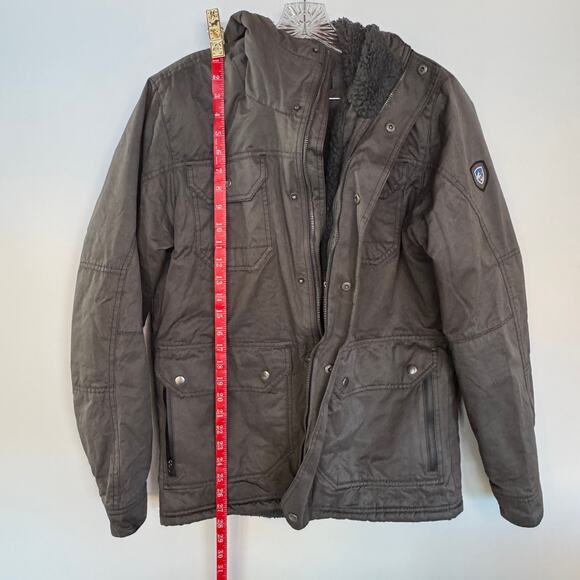 Kuhl Projekt Kollusion Grey Jacket Mens Size M Full Zip Sherpa Lined Field Coat - Picture 8 of 16